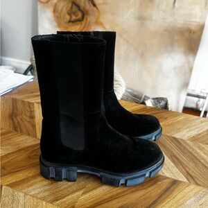 Free People Black Combat Boots